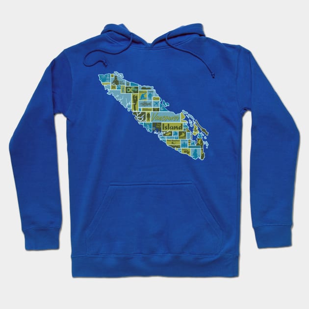 Vancouver Island: Graphical Map Hoodie by Malcontent